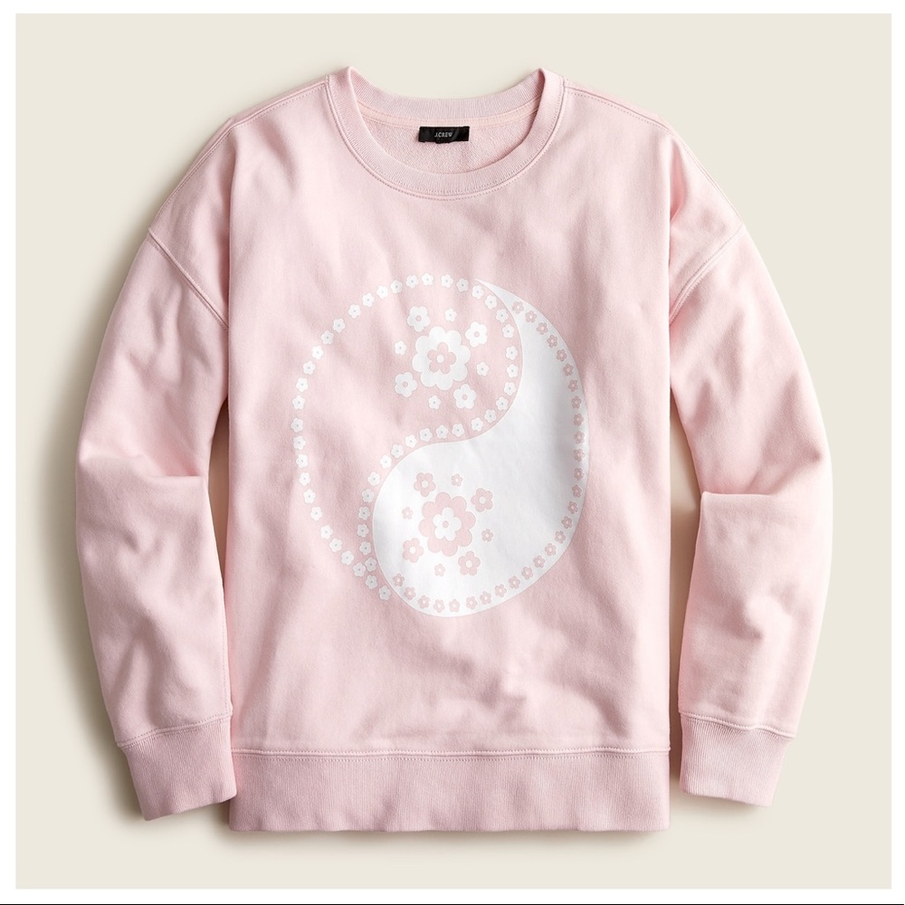 J Crew Terry crewneck sweatshirt in bandana paisley